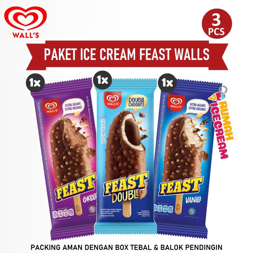 

WLLN3817 MEGA SALE Paket Es Krim Feast Walls 3pcs