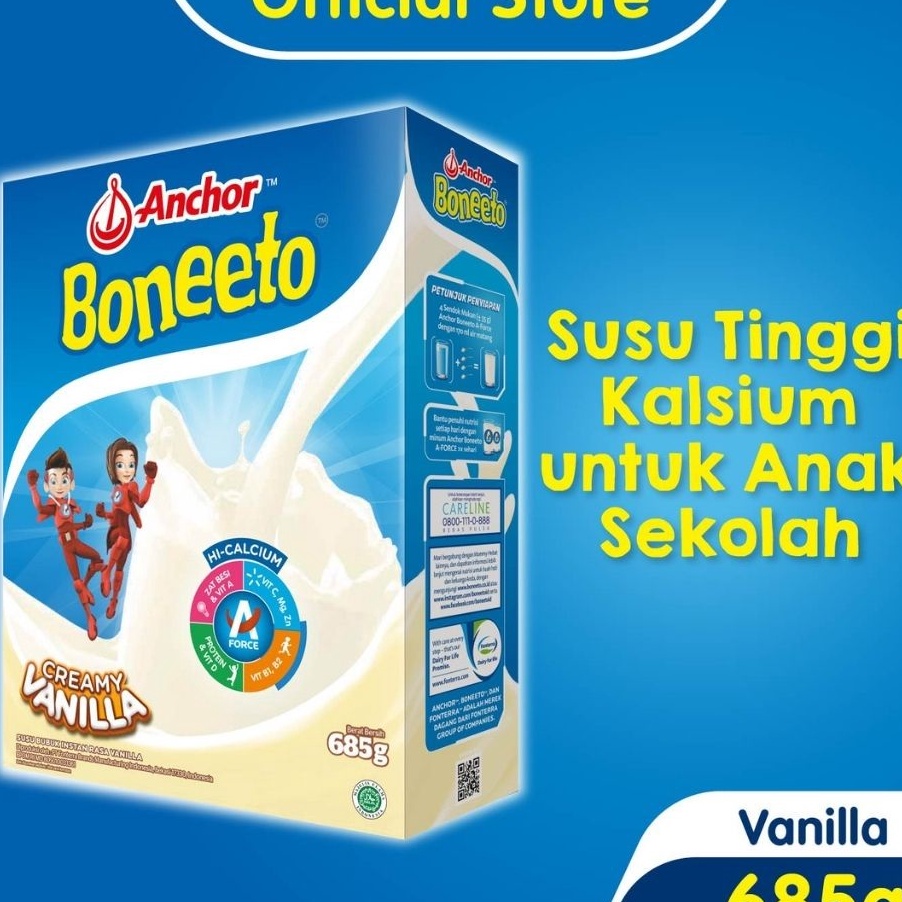 

MEGA SALE Boneeto Susu Bubuk Anak Sekolah Creamy Vanilla 685g Nutrisi Pertumbuhan Anak untuk Daya Pikir dan Tubuh Aktif