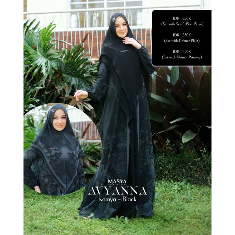 [MADENIA SYARI_MASYA] GAMIS SYARI TERBARU / DRESS SET PRINTING “ AVYANNA SET “ BY MASYA