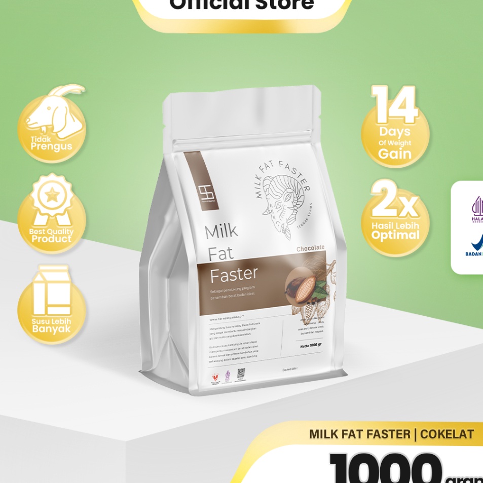 

WNWH98 Free Ongkir Ternak Syams Premium Susu Penggemuk Penambah Kenaikan Berat Badan Ideal Kambing Etawa Full Cream 1 gram 1 Kg Rasa Coklat Cocoa Chocolate Cokelat Milk Fat Faster Organik Suplemen Vitamin Makanan minuman Obat Kapsul BPOM HALAL LP