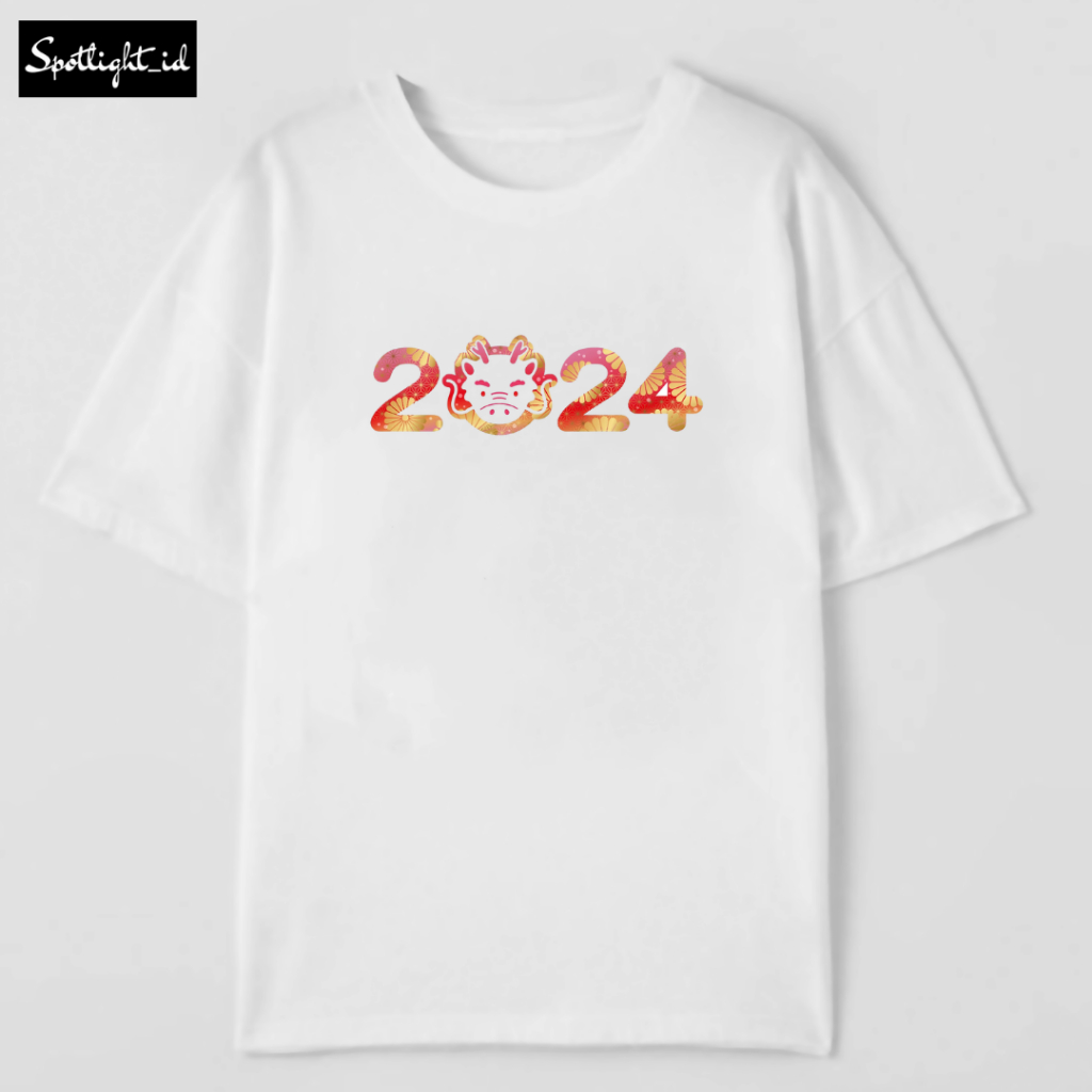 SPOTLIGHT_ID - BAJU KAOS WANITA NAGA 2024 IMLEK DRAGON , T SHIRT WANITA IMLEK NAGA DRAGON COMBED 30S
