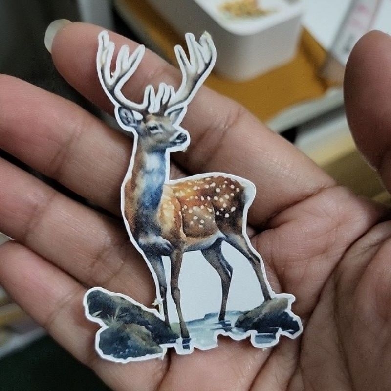 

12pcs Animal sticker edisi Raindeer