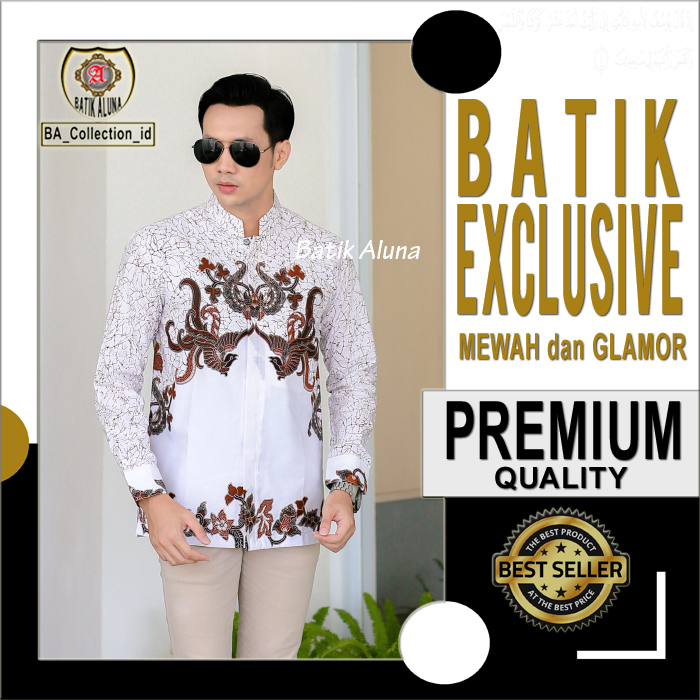 Baju Batik Pria Lengan Panjang Koko Full Furing Katun Modern Premium kondangan Bagus Kombinasi Motif