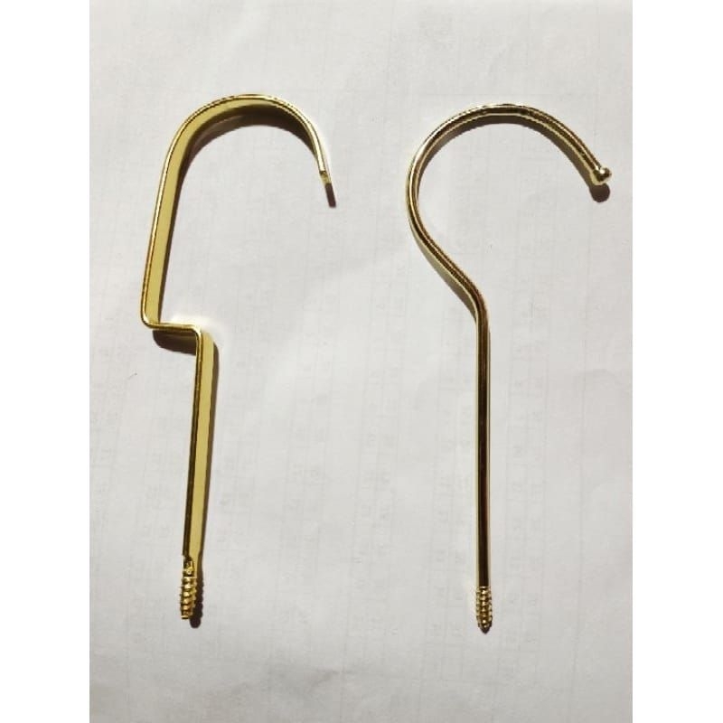 Hook hanger kayu / G hanger kayu / Hook hanger kayu warna Gold / Hook hanger kayu gold / Hook hanger