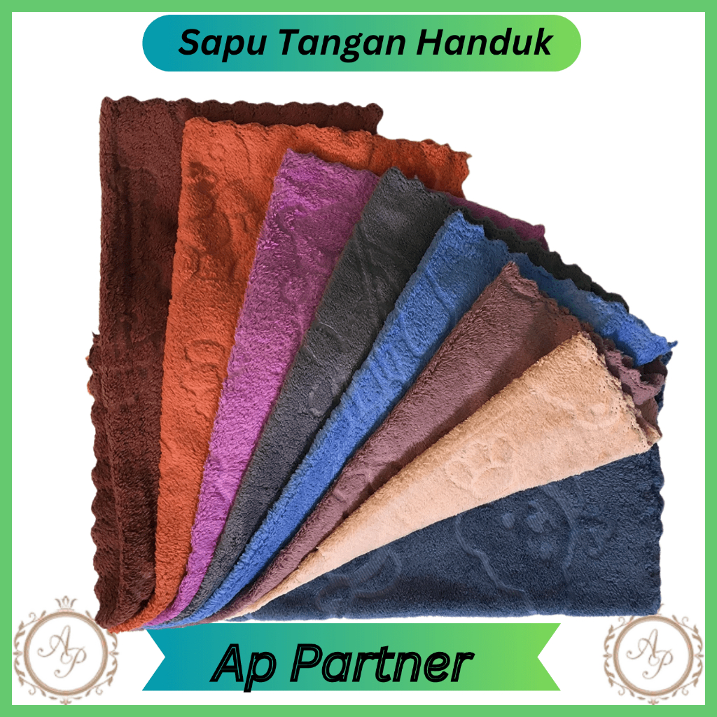 Grosir 12 Pcs Sapu Tangan Handuk Bahan Katun Pria Wanita | Handuk Olahraga Kecil Polos Murah
