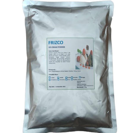 

YCKY6111 TEBUS MURAH VANILLA Ice Cream Frizco 1kg Instant Powder Frisco Bubuk Es Krim hard ice cream VANILA vanili