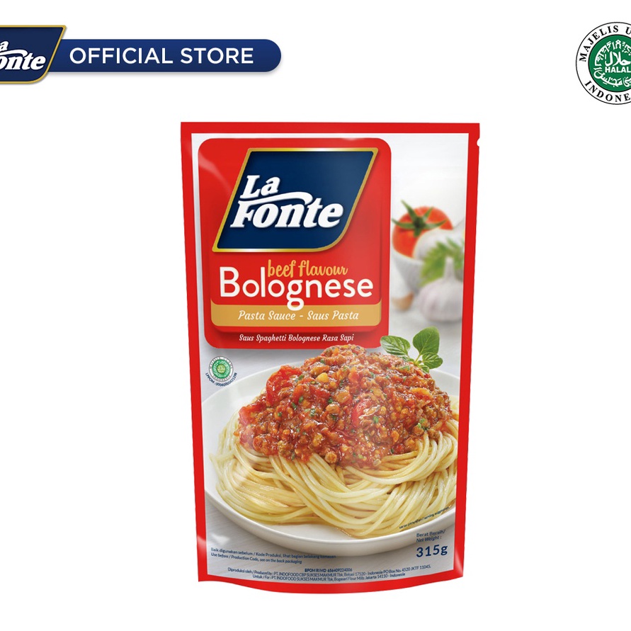 

SRBZ1519 GROSIR La Fonte Saus Pasta Bolognese 315gr