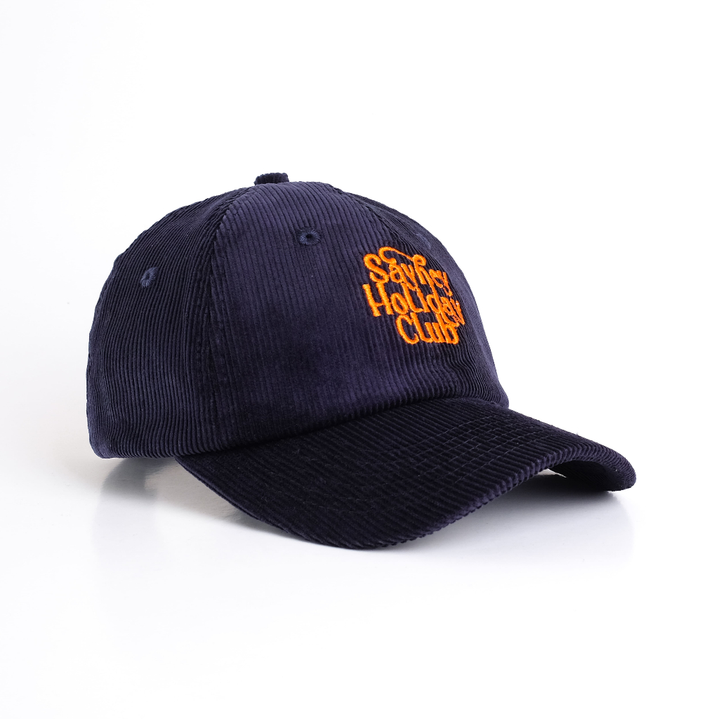 Sayhey Holidayclub - Logo Serif Caps (Navy) | Warna Biru Navy | Topi Polo | Topi Lidah Pendek | Polo