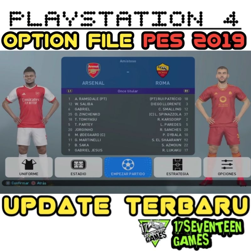 Option File Pes 2019 PS4 PS5 Ori Terbaru 2024