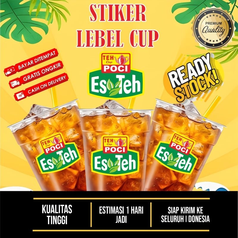 

Stiker Lebel untuk cup sudah di potong tinggal tempel di cup