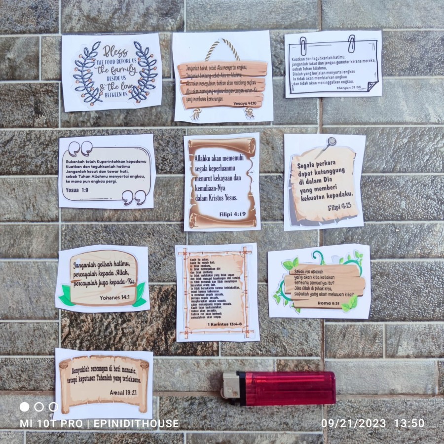 

Stiker Kristen Katolik Ayat Alkitab Filipi Yosua Yohanes Doa Motivasi