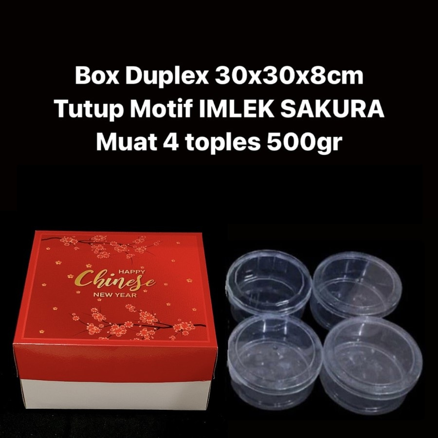 

(3 pcs) kardus 4 toples 500 gram dus imlek kuker hampers box cookies CNY