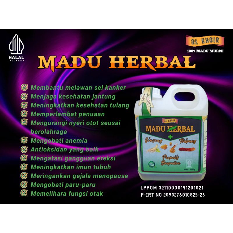 

MADU HERBAL 100% ALAMI MENYEHATKAN