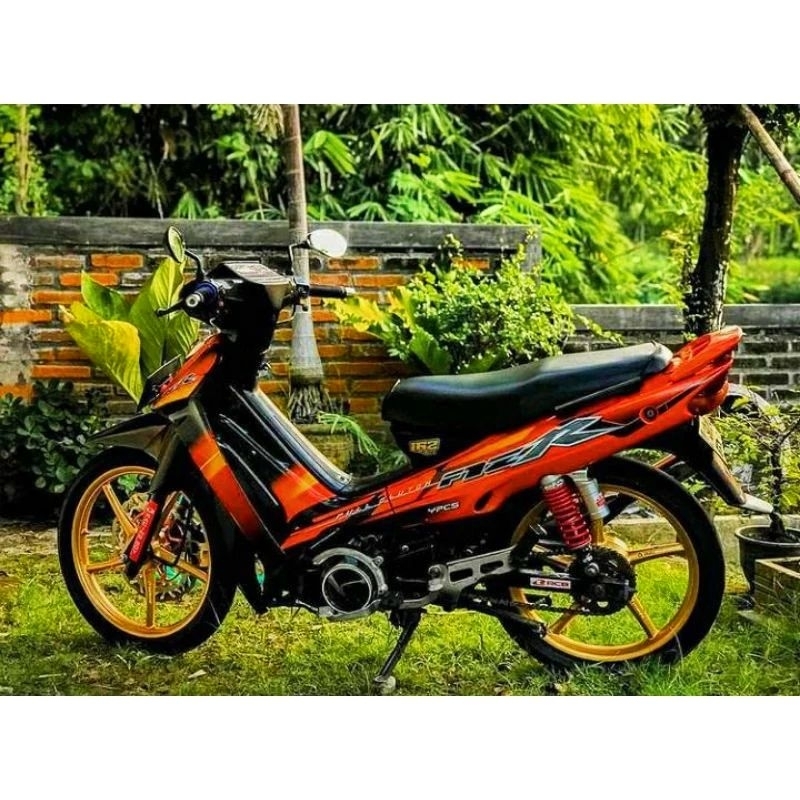 Striping lis sticker standar ORI yamaha fiz r 2003 orange stiker Fizr Fiz R oren 2003 full clutch