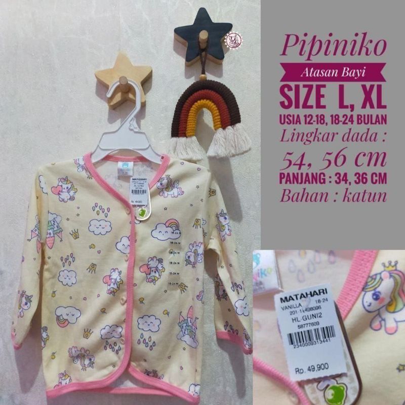 PIPINIKO Atasan Bayi Perempuan PIPINIKO Atasan PIPINIKO Baju Atasan