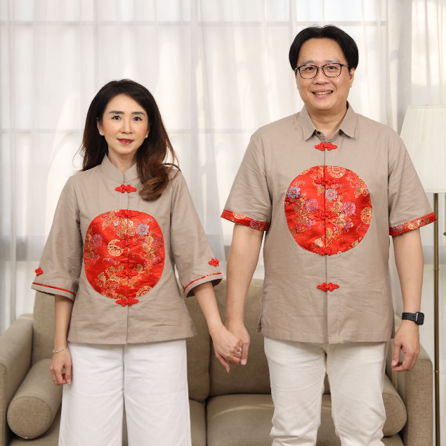 COUPLE CHERRY BLOSSOM / COUPLE BATIK TANGAN PENGHARAPAN