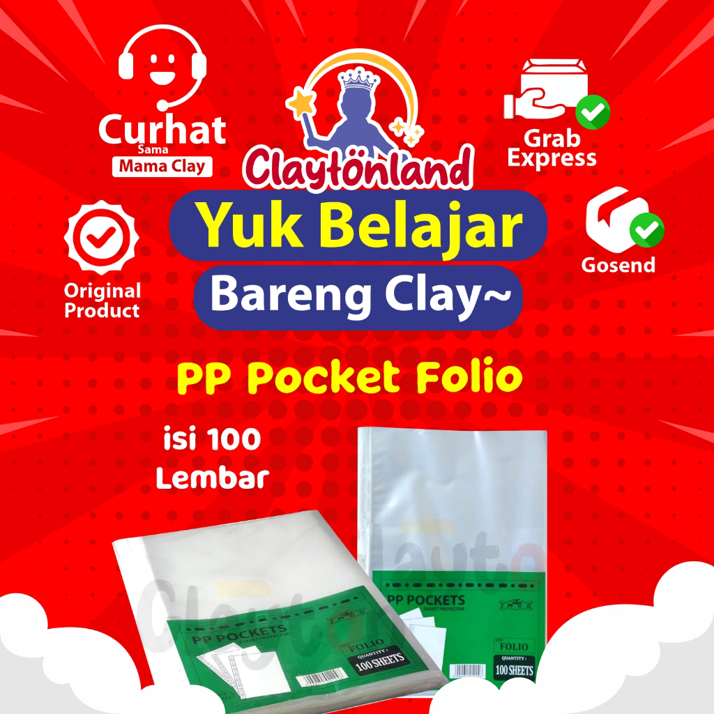 PP Pocket Folio IMCO isi 100 Lembar / Sheet Protector F4  (pak 100)