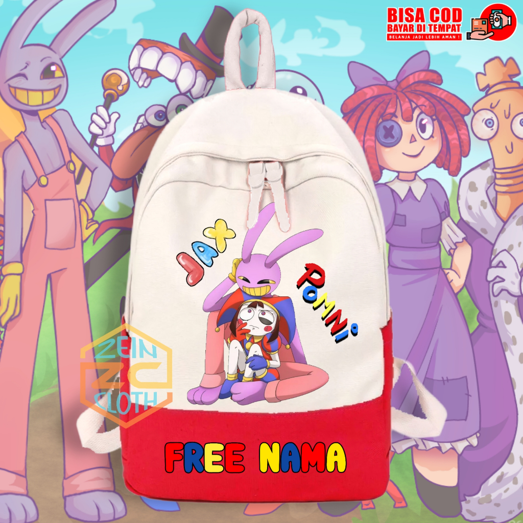 Tas Anak Jax Pomni Digital Circus / Ransel Anak The Amazing Digital Circus