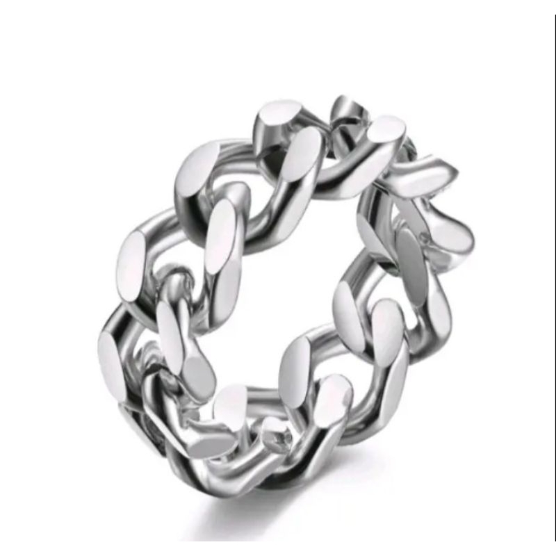 cincin model rantai titanium anti karat