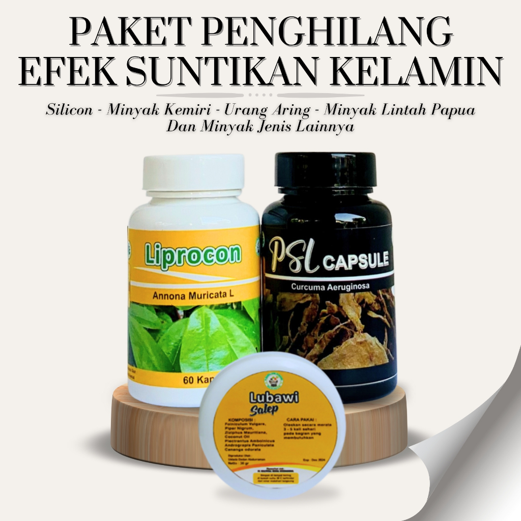 PSL Capsule + LIPROCON Obat Penghilang Efek Akibat Suntikan Pembesar Kelamin Tanpa Harus Operasi