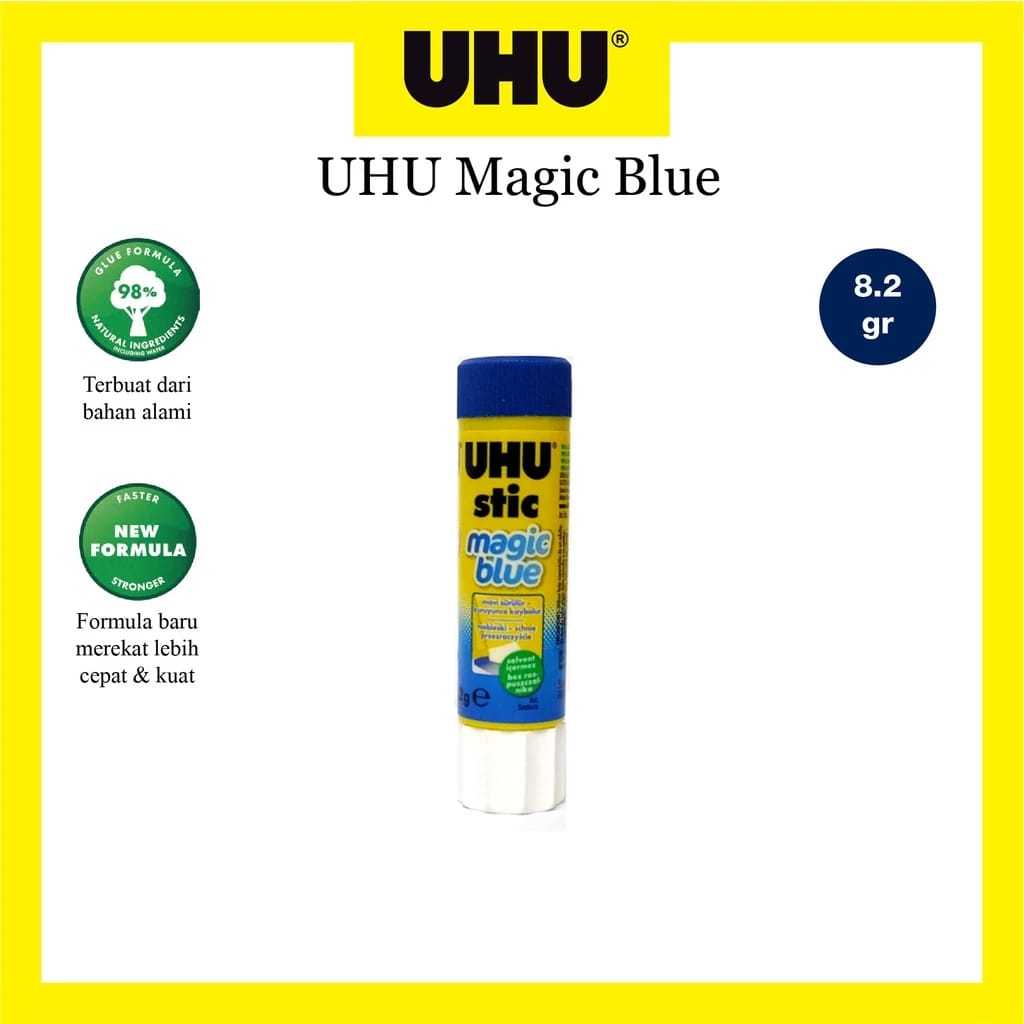 

LEM UHU STIC 8.2GR (2052) / UHU Glue Stick 8,2gr Ecer / Lem Kertas / Lem Stik Putar