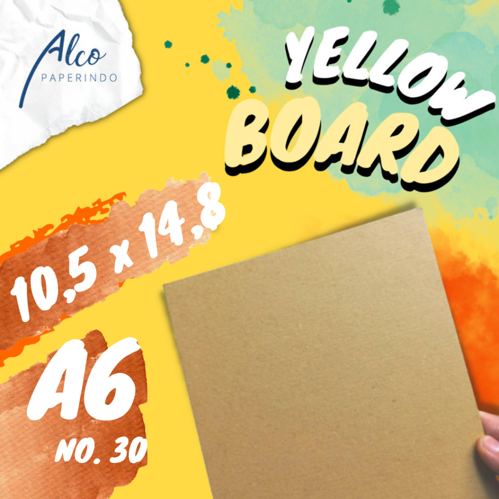 

Yellow Board Karton Kuning A6 ( 10,5X14,8cm ) No. 30 Tebal 1500 GSM