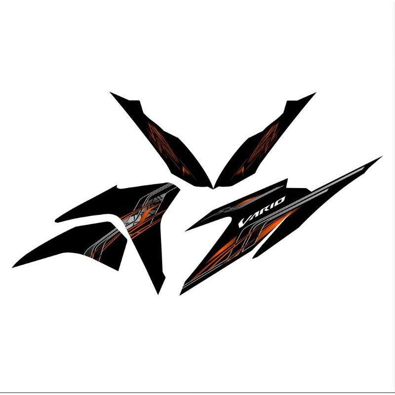 Striping stiker transparan Vario super old 125 kzr/stiker variasi Vario kzr 2012-2014