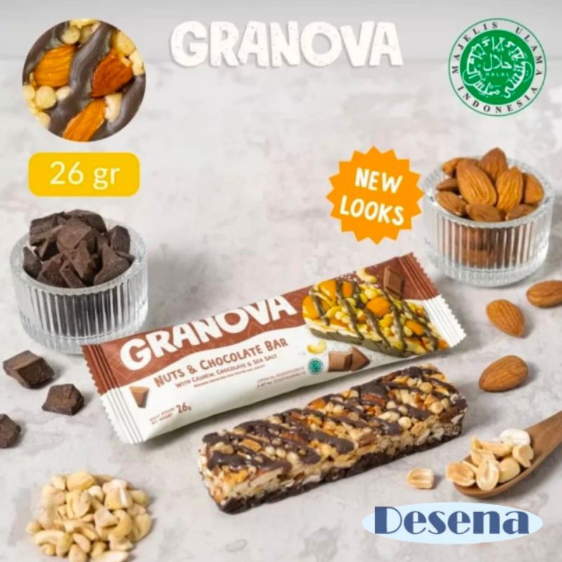 

Granova Granola Bar Nuts & Chocolate 26g Healthy Snack