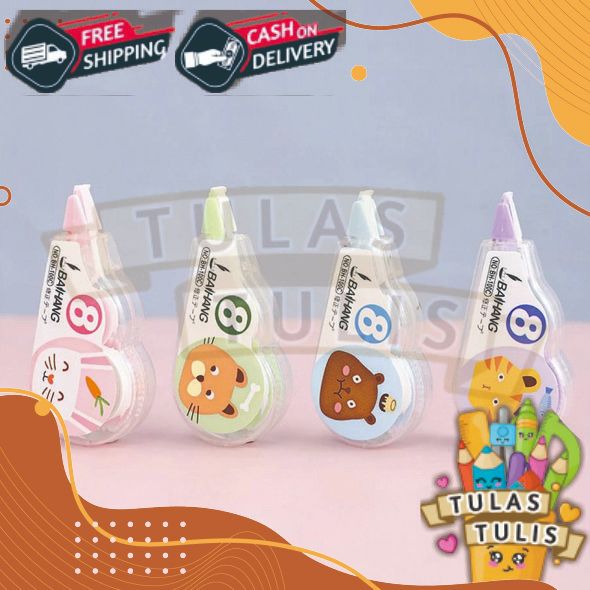 

TULAS_TULIS TIP-EX ROLL CORRECTION TAPE PASTEL / PITA KOREKSI TIPE X SATUAN