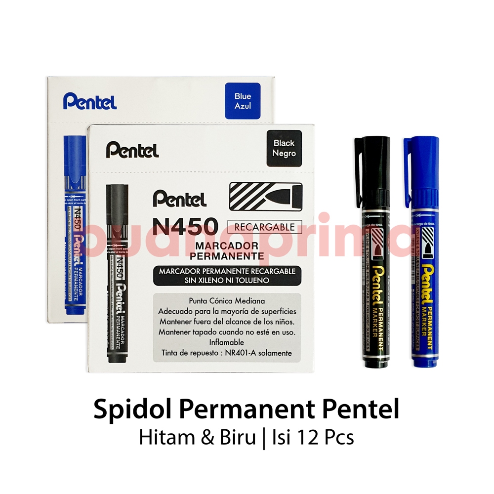 

Spidol Permanen Pentel Original isi 12 pcs Marker Permanent