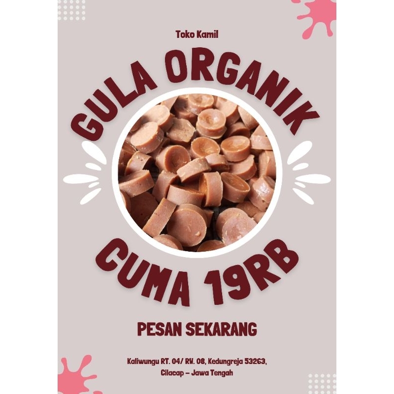 

Gula Jawa organik/Gula merah organik/1kg