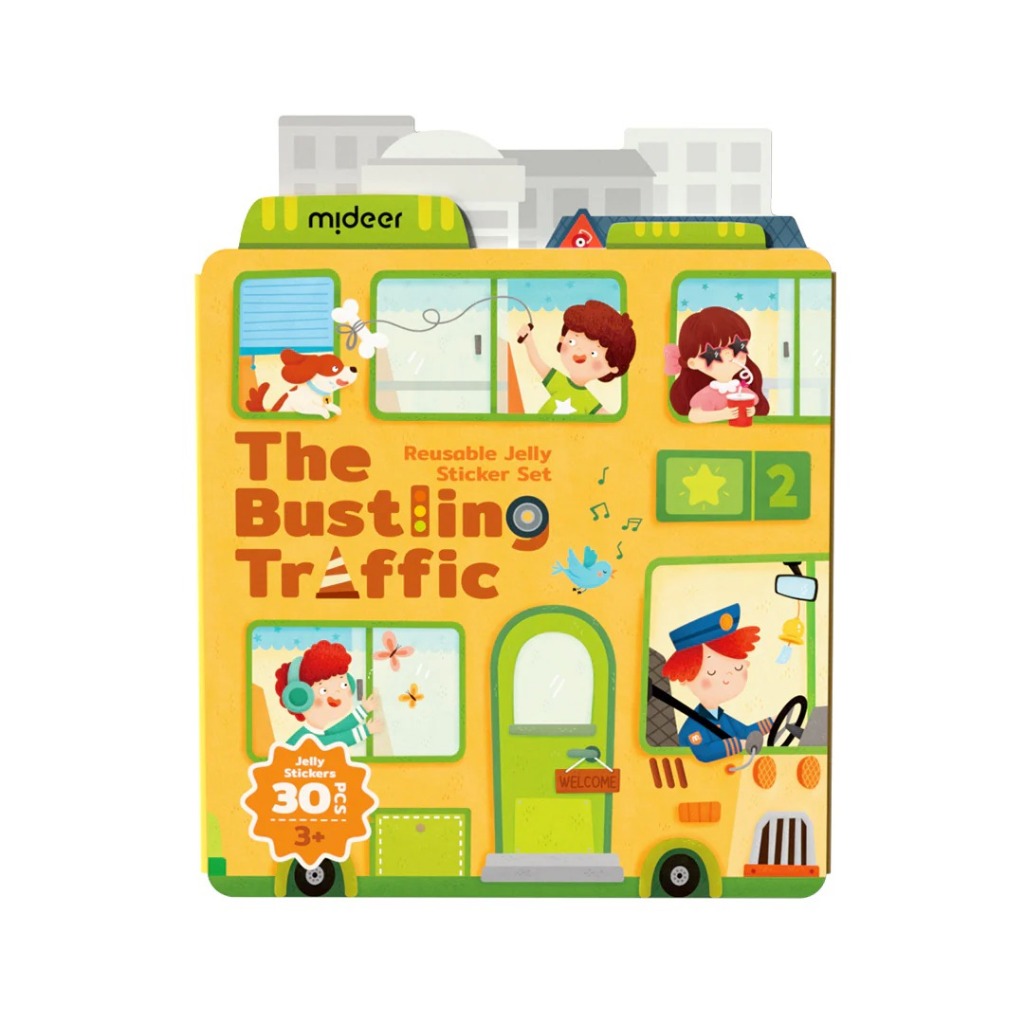 

Mideer Reusable Jelly Sticker Set The Bustling Traffic Stiker Lucu Anak