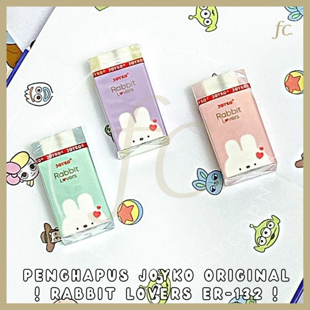 

Penghapus Karet / Rubber Eraser ORIGINAL JOYKO ERT-132 White Rabbit Lovers Kelinci Bunny Lucu Cute Dust Free Clean Erasing Elastic ATK Alat Tulis Anak Sekolah Kantor Kuliah Harga Murah Grosir Ready COD
