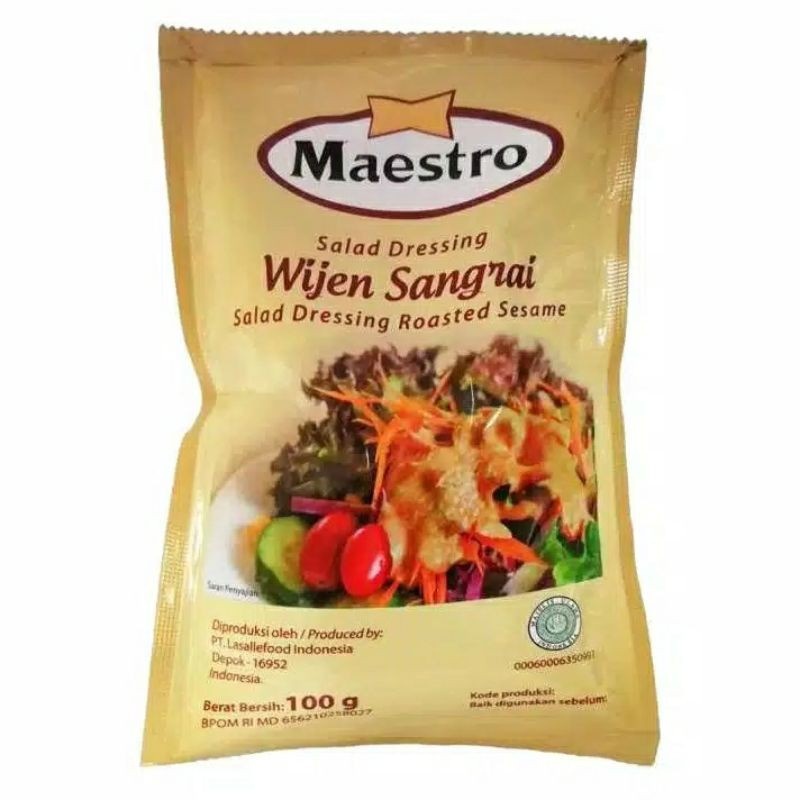 

Maestro Mayo Wijen Sangrai Sachet 100gr Mayonnaise