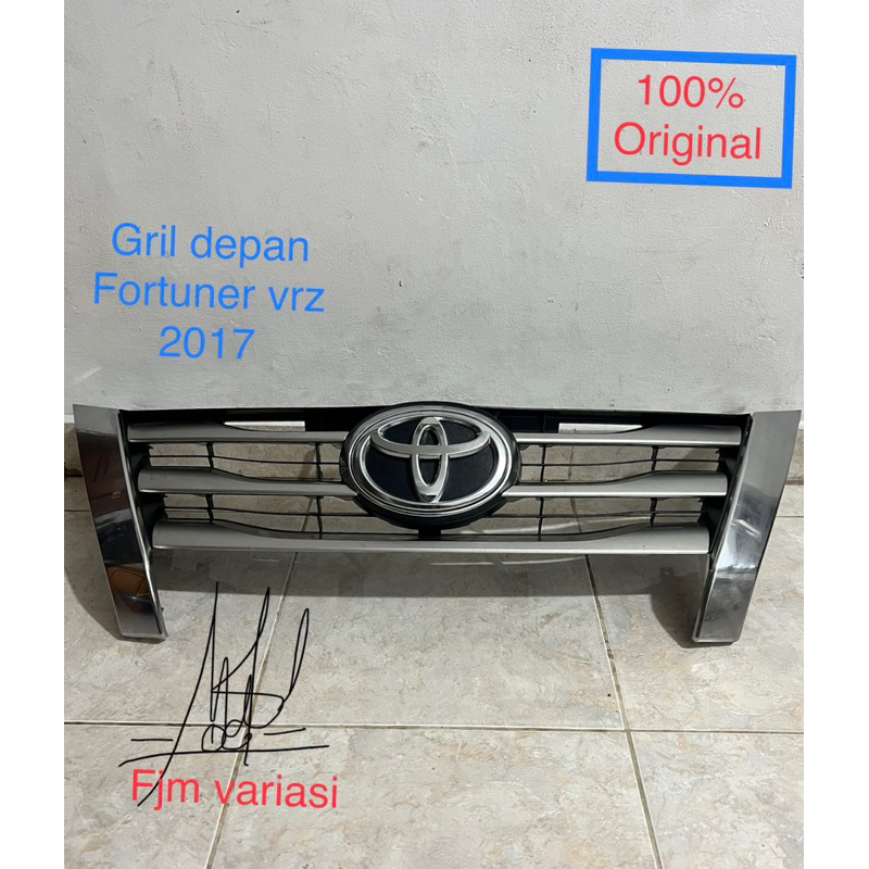 GRILL GTIL RAM LAMBANG BEMPER BUMPER DEPAN TOYOTA FORTUNER VRZ 2016 2017 2018 2019 ORIGINAL ASLI UNI