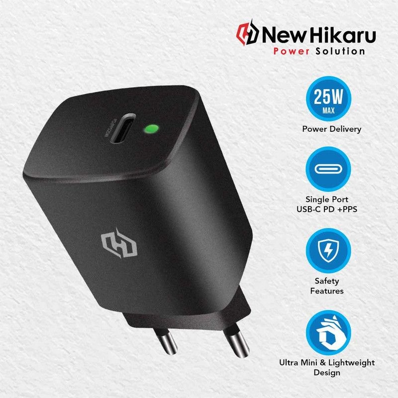 Hikaru Mini PD + PPS Charger 25W Original - Black