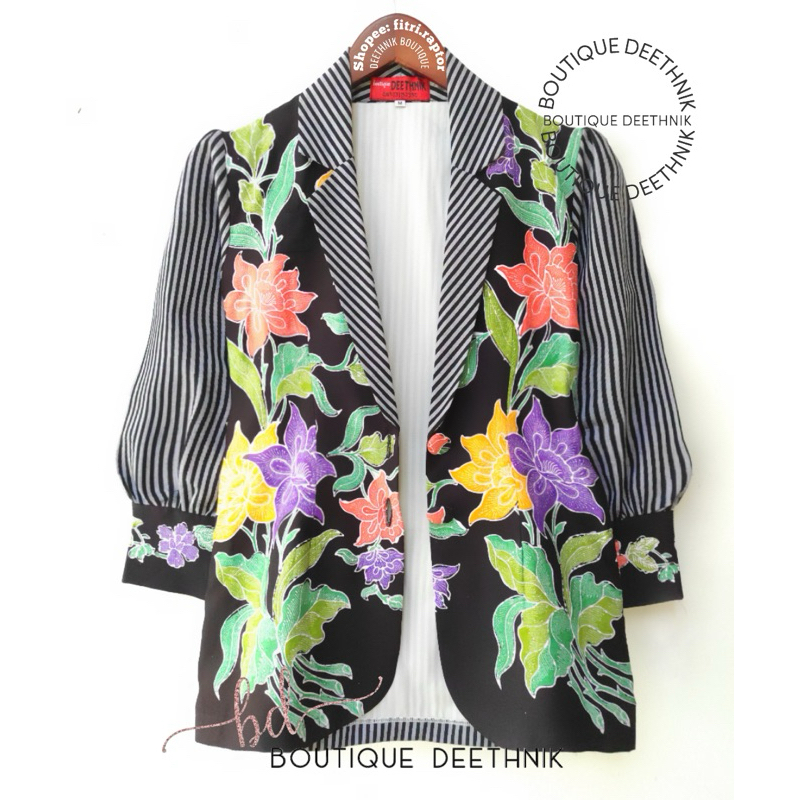 Batik encim asli model blazer batik deethnik