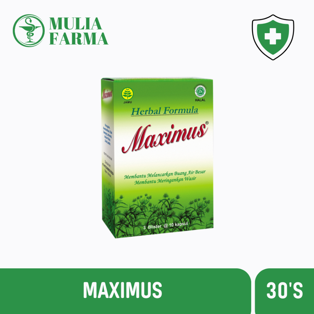 Gigikbunga Maximus 30 Kapsul / Perlancar Bab / Herbal / Wasir / Sembelit / Susah Bab / Bab Lancar