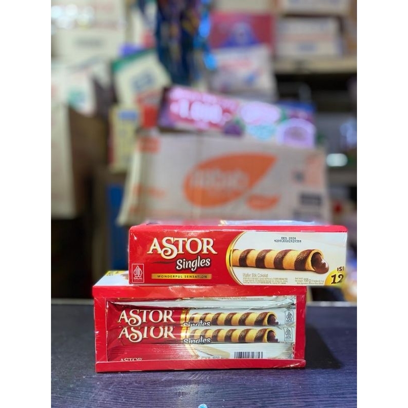 

ASTOR SINGLES WAFER STIK COKELAT 12'S X 14GR