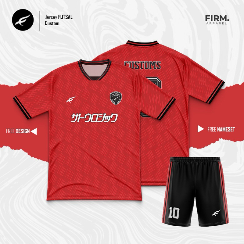 Jersey Futsal custom / Baju sepakbola dan futsal gratis nama dan nomor punggung( free design )