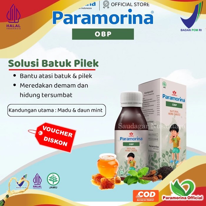 Paramorina OBP Vitamin Obat Batuk Anak Pilek Demam Original