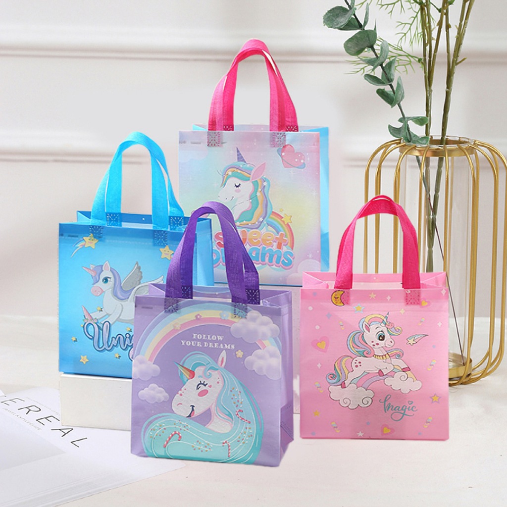 

Tas Hampers Non Woven Ultah Anti Air UNICORN 22x11x23cm - Tote Bag / Hand Bag Ulang Tahun