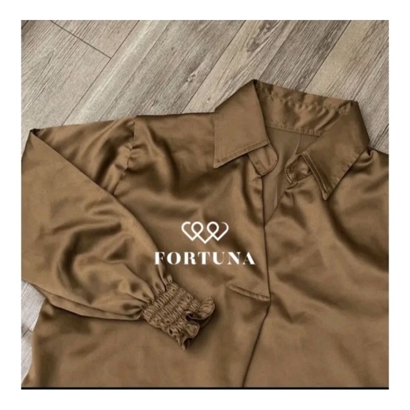 Ruby Top Satin By Fortuna | Atasan Satin
