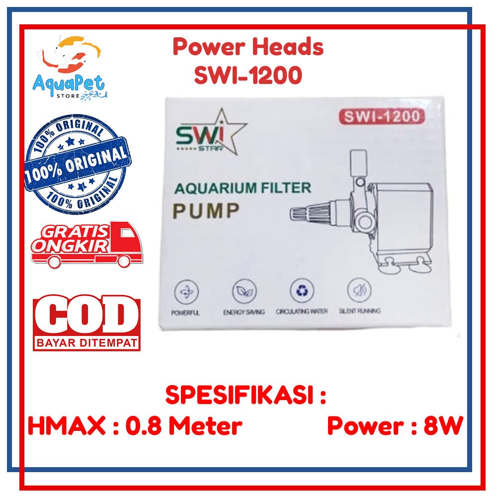 Pompa Aquarium Kecil  SWI-1200 SWI 1200 Power Head Aquascape Mesin Air Kecil Aquarium