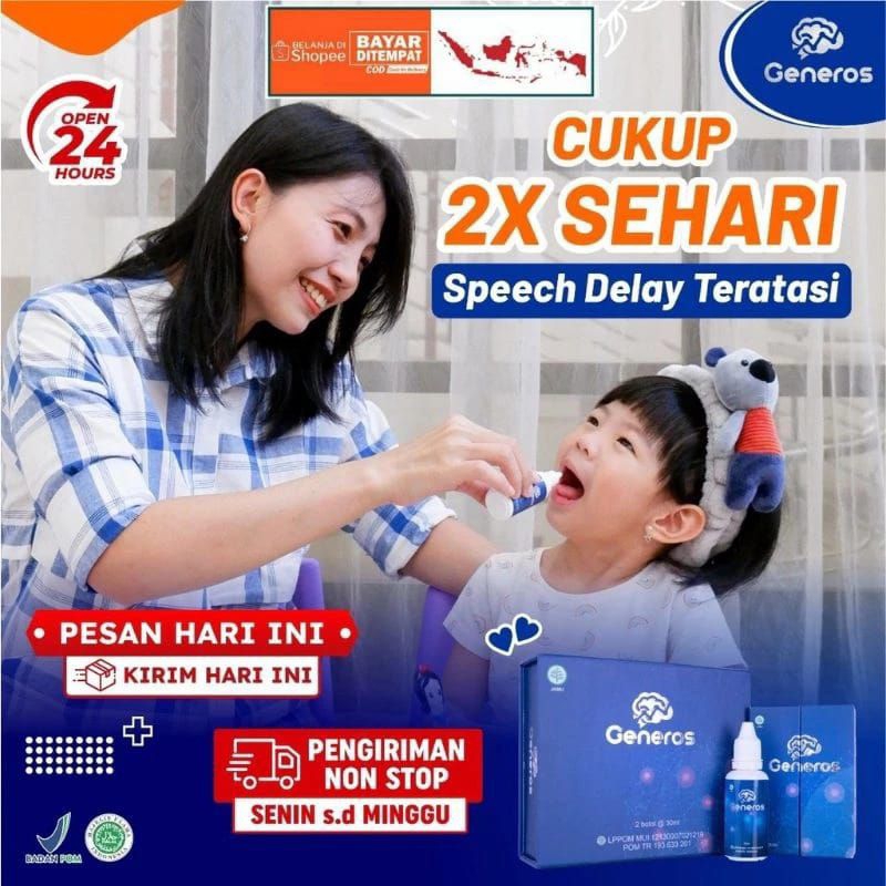 Generos genero multivitamin otak anak untuk speechdelay dan terlambat berbicara 100% original
