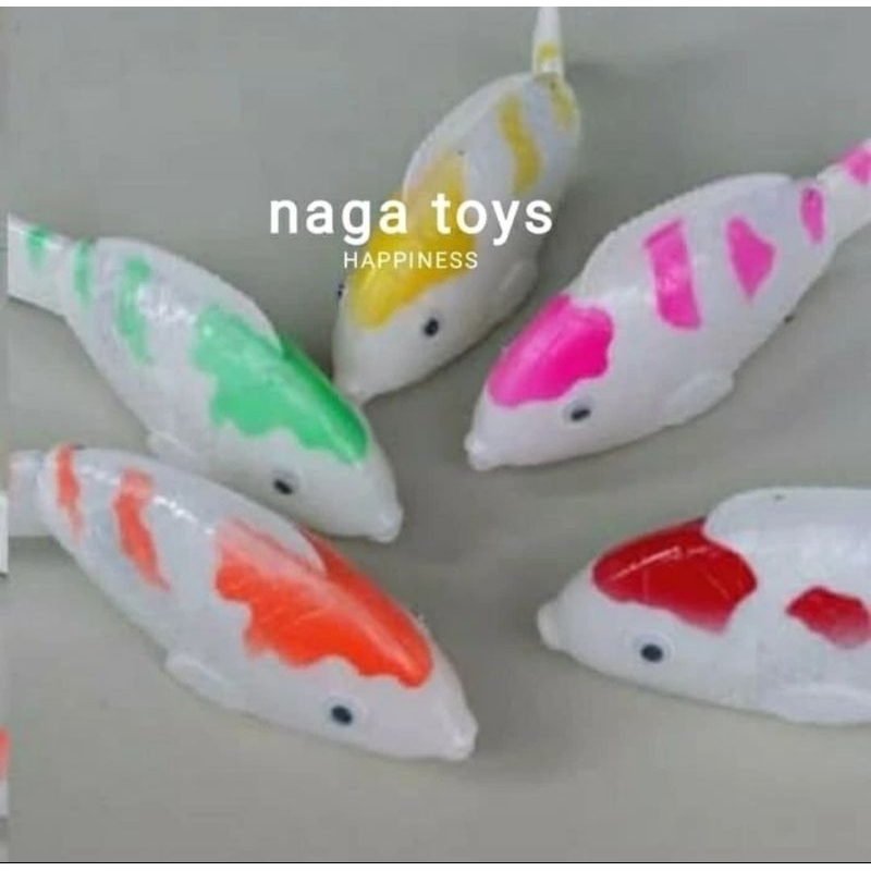Mainan Ikan Jalan Lampu Suara / Ikan Koi Baterai
