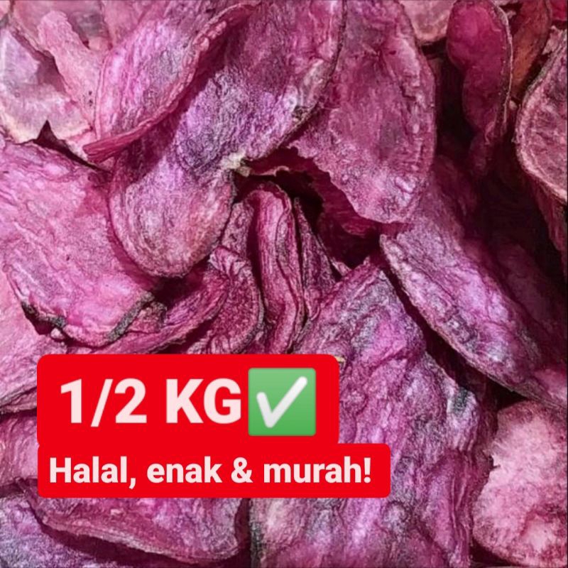 

500g Keripik Ketela Ungu/Snack Kiloan Murah/Camilan Enak