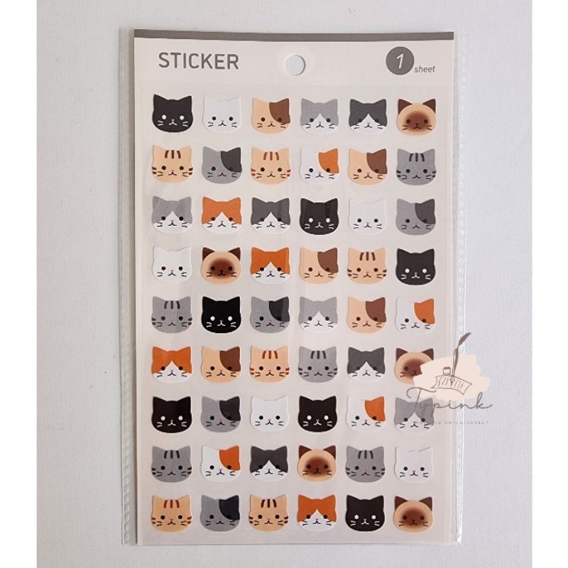 

STICKER CAT KUCING LUCU JOURNALING JOURNAL DECOR PC IMPORTED FROM JAPAN