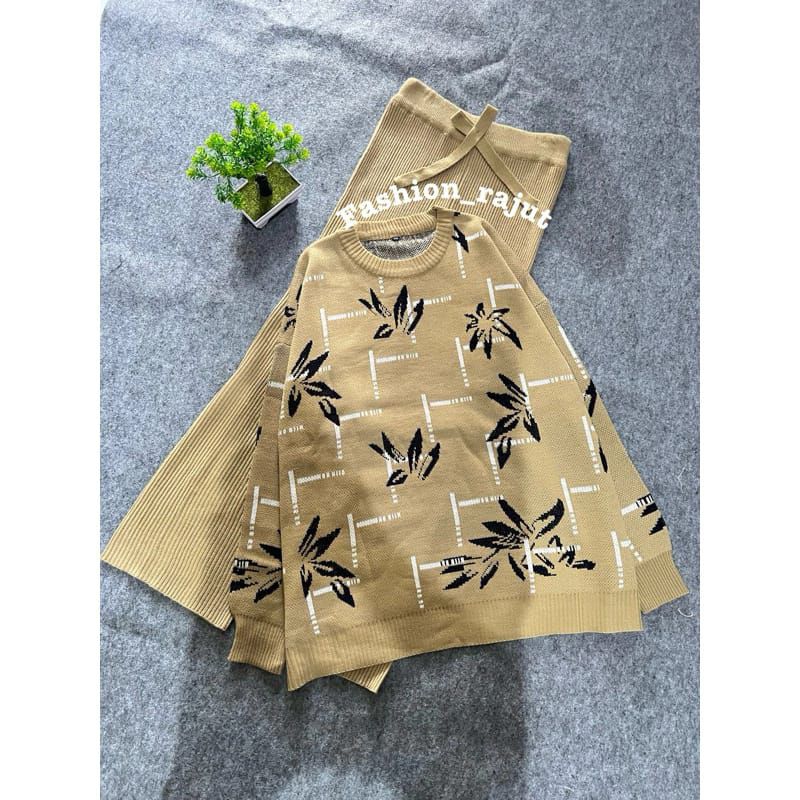 sweater setelan rajut hanako