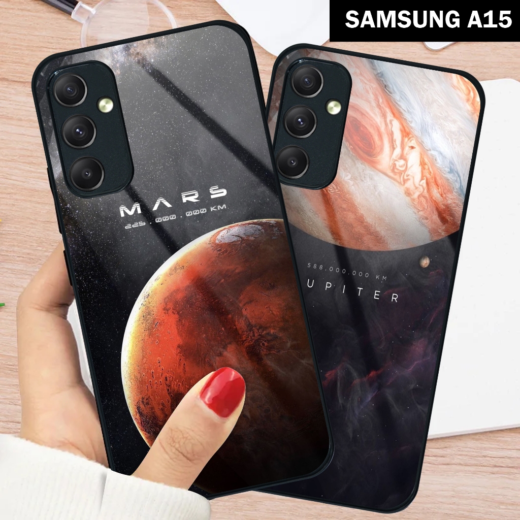 Softcase Glass Samsung A15 [42] Case Planet Samsung A15 -  Casing Handphone - Pelindung Handphone - 